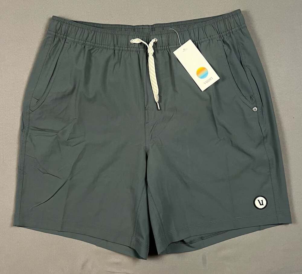 Vuori Kore Lined Short 7" Size L Charcoal Athletic Performance Shorts
